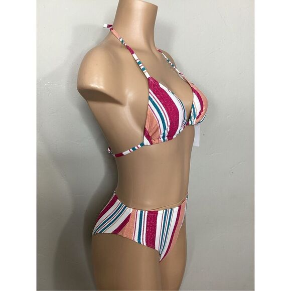 New. ROXY stripe bikini set. M-top/S-bottom.  . Retails $119 - Picture 3 of 9